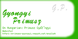 gyongyi primusz business card